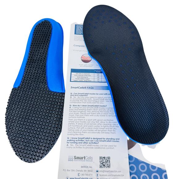 SmartCells Anti-Fatigue Therapeutic & Active Orthotic Soft Insoles Size 2XL - Picture 2 of 8